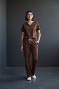 Conjunto de Uniforme Quirúrgico para Mujer Chocolate Chico