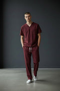 Conjunto de Uniforme Quirúrgico para Hombre Vino Grande