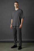 Conjunto de Uniforme Quirúrgico para Hombre Gris Oxford Chico