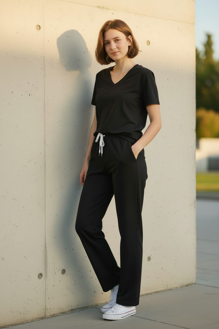 Conjunto de Uniforme Quirúrgico para Mujer Negro Chico